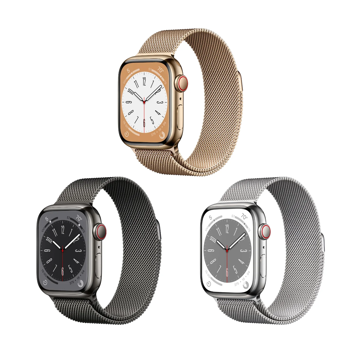Apple - Watch Series 8 Stainless Steel 41mm (Cellular) (Pre-Owned)