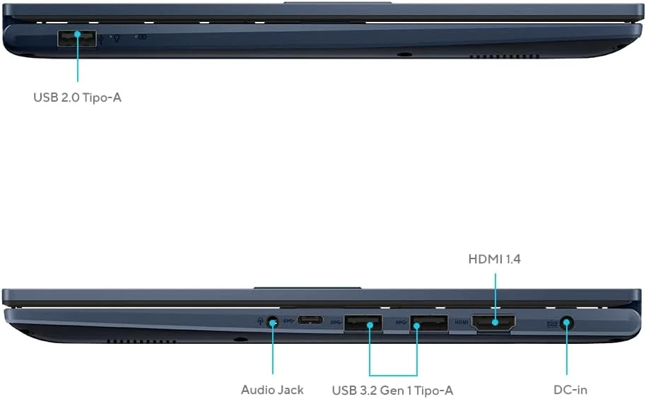 ASUS - Vivobook 14" FHD Laptop Intel Core i7-1355U - 12GB RAM - 512GB SSD - Quiet Blue (New) - Image 3