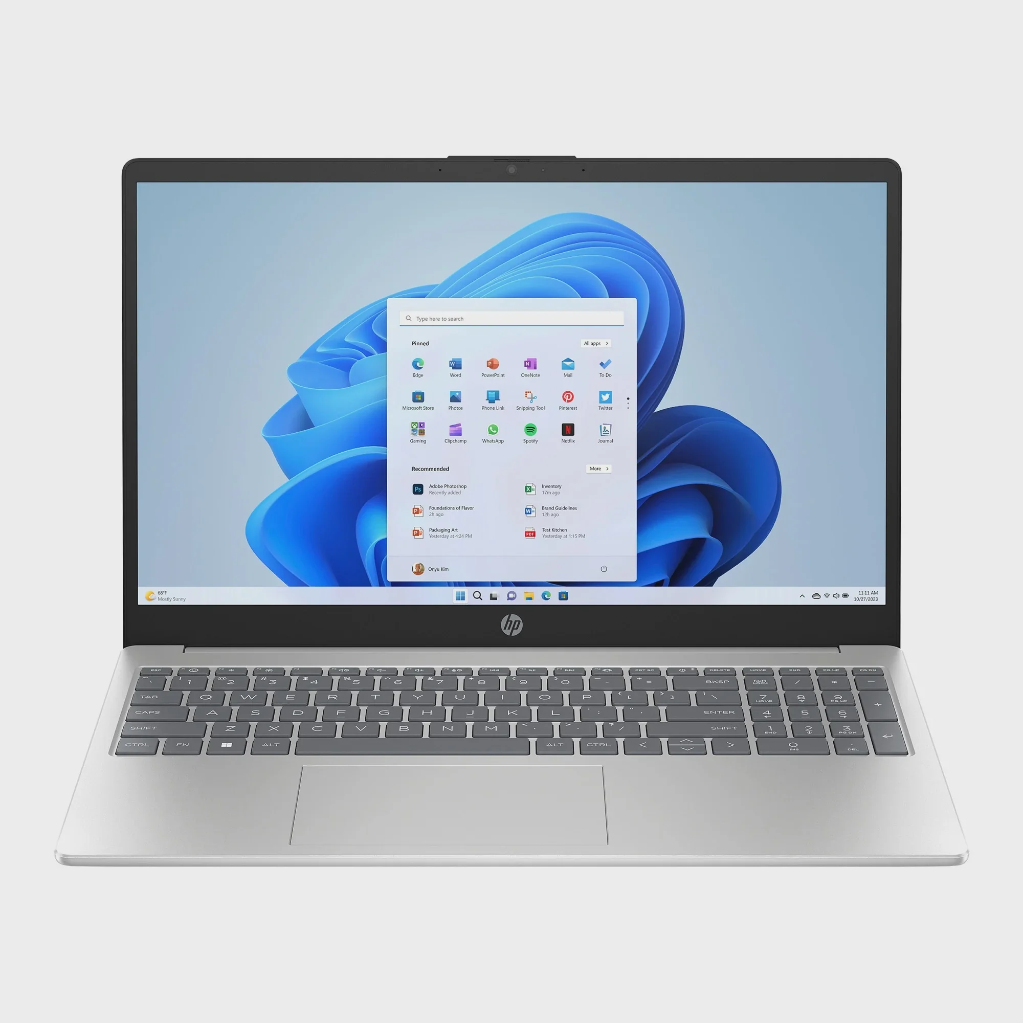 HP - 15.6 inch FHD IPS Windows Laptop AMD Ryzen 5 7520U 8GB RAM 512GB PCIe NVMe M.2 SSD Natural Silver (Brand New)